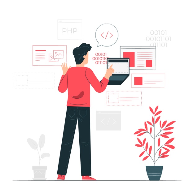 程序开发人员概念插画