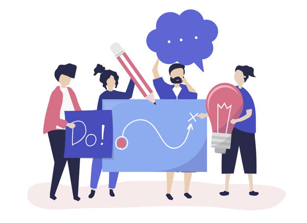 团队合作精神概念插画-合图网