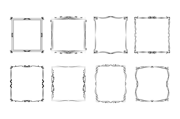 复古装饰边框花纹元素