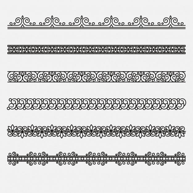 复古花卉花朵文字边框装饰花纹元素