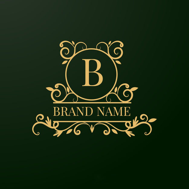 典雅的欧式装饰花纹徽标