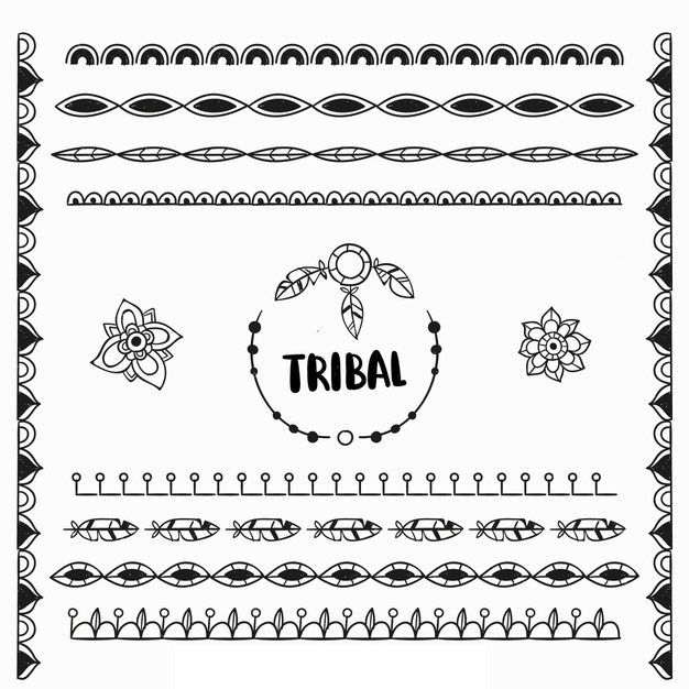 手绘波西米亚风装饰元素合集