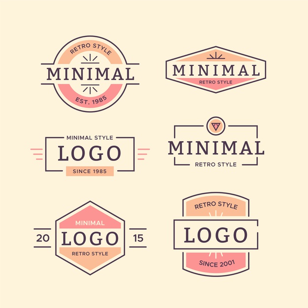 复古风格多彩简约标志logo合集