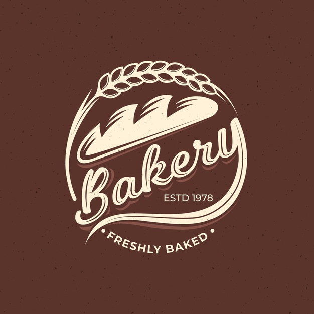 复古面包店徽标logo标志