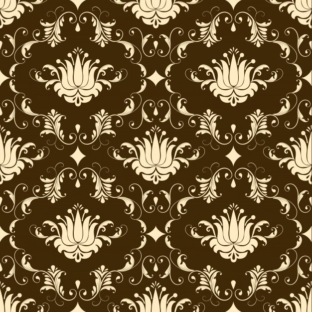 巴洛克风格复古绸缎布纹无缝平铺花纹底纹
