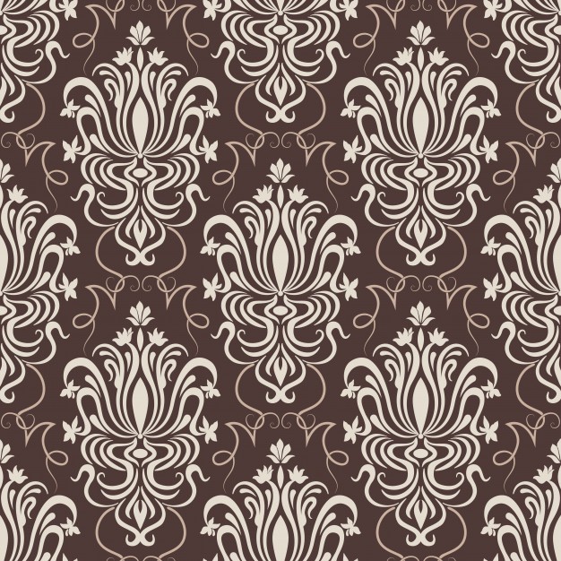 巴洛克风格复古绸缎布纹无缝平铺花纹底纹