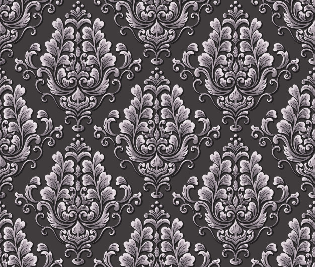 巴洛克风格复古绸缎布纹无缝平铺花纹底纹