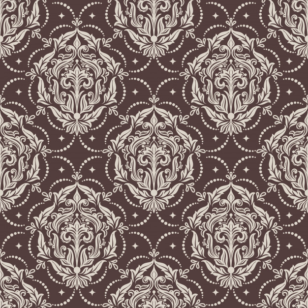 巴洛克风格复古绸缎布纹无缝平铺花纹底纹