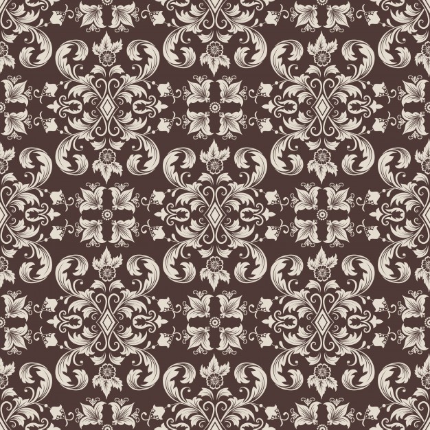 巴洛克风格复古绸缎布纹无缝平铺花纹底纹