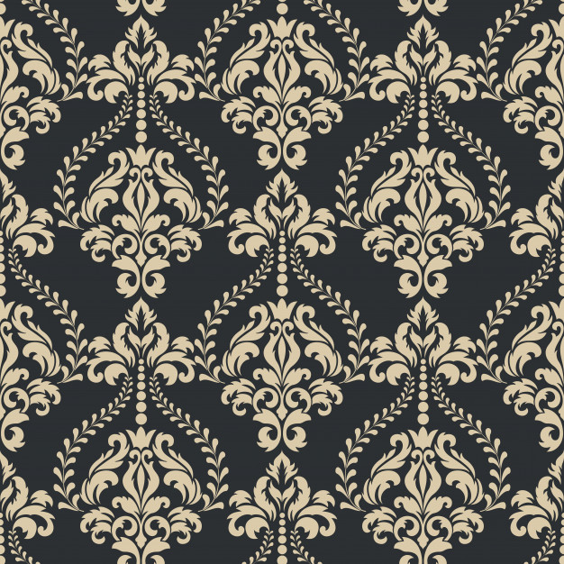 巴洛克风格复古绸缎布纹无缝平铺花纹底纹