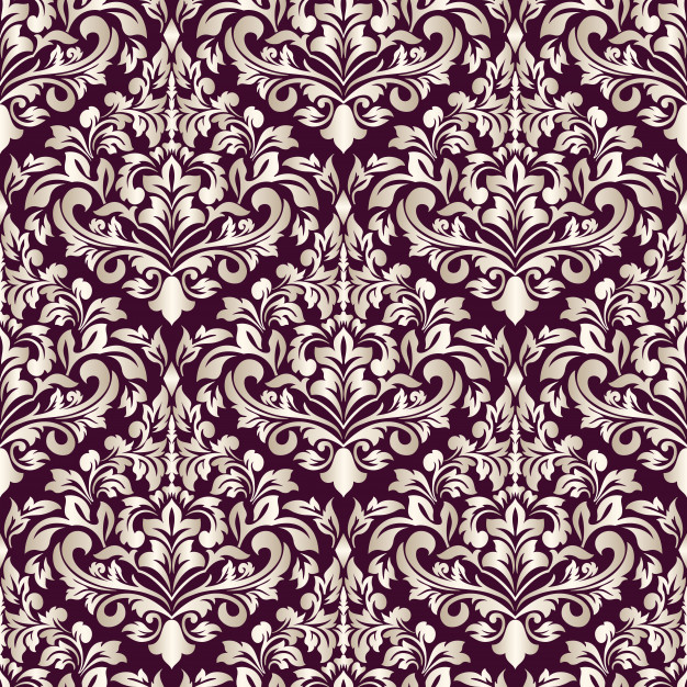 巴洛克风格复古绸缎布纹无缝平铺花纹底纹