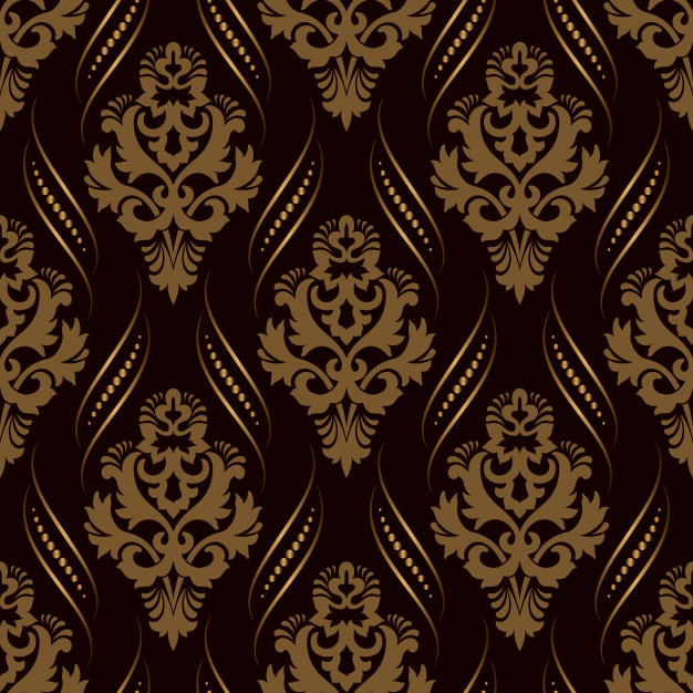 巴洛克风格复古绸缎布纹无缝平铺花纹底纹