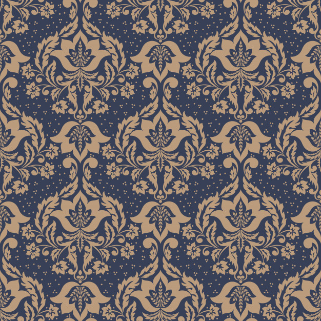 巴洛克风格复古绸缎布纹无缝平铺花纹底纹