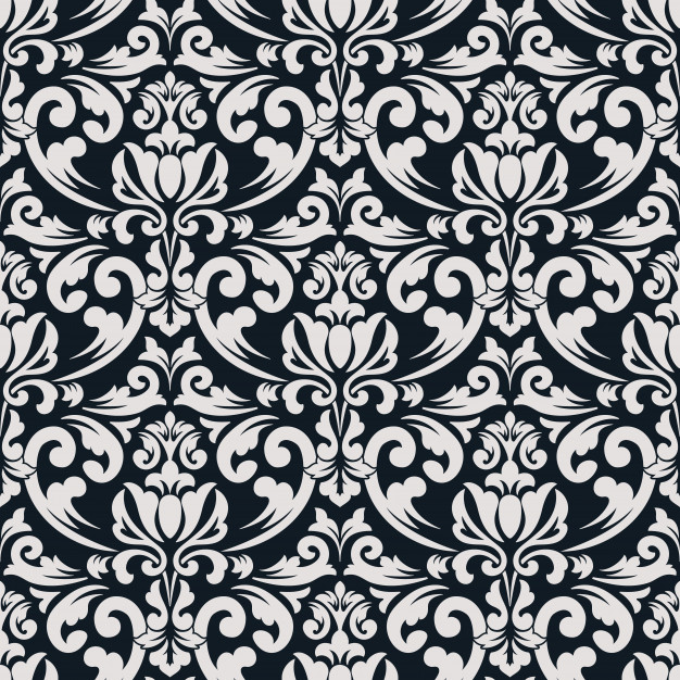 巴洛克风格复古绸缎布纹无缝平铺花纹底纹