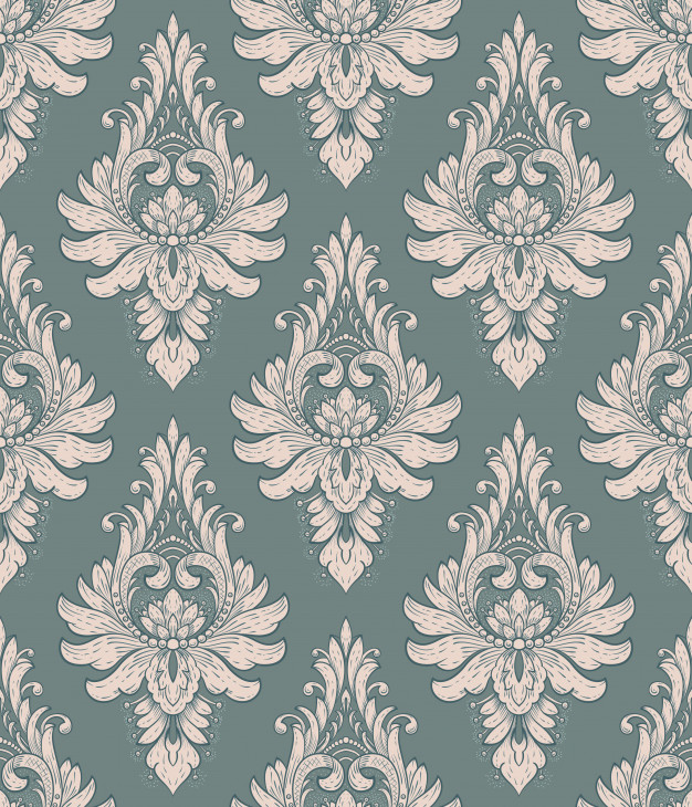 巴洛克风格复古绸缎布纹无缝平铺花纹底纹