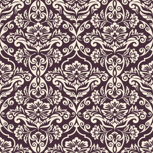 巴洛克风格复古绸缎布纹无缝平铺花纹底纹
