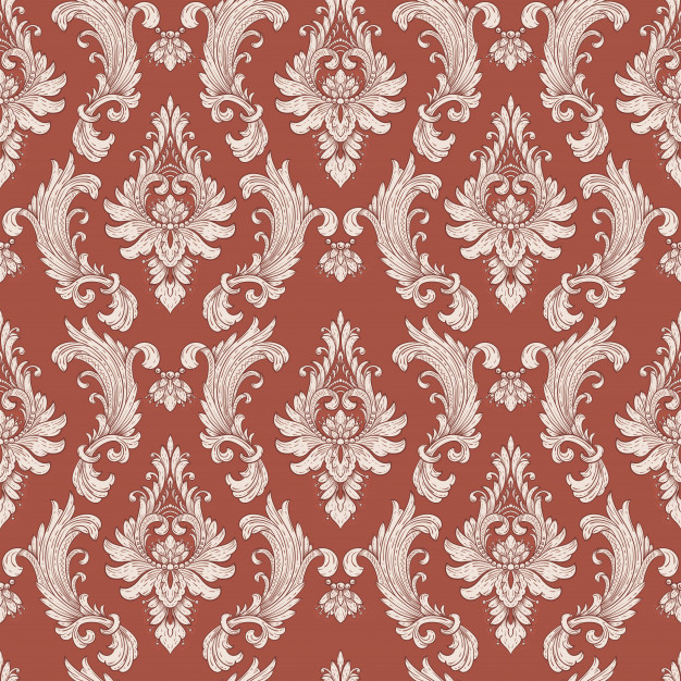 巴洛克风格复古绸缎布纹无缝平铺花纹底纹