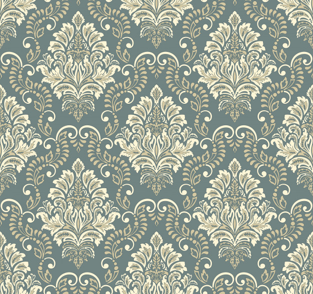 巴洛克风格复古绸缎布纹无缝平铺花纹底纹