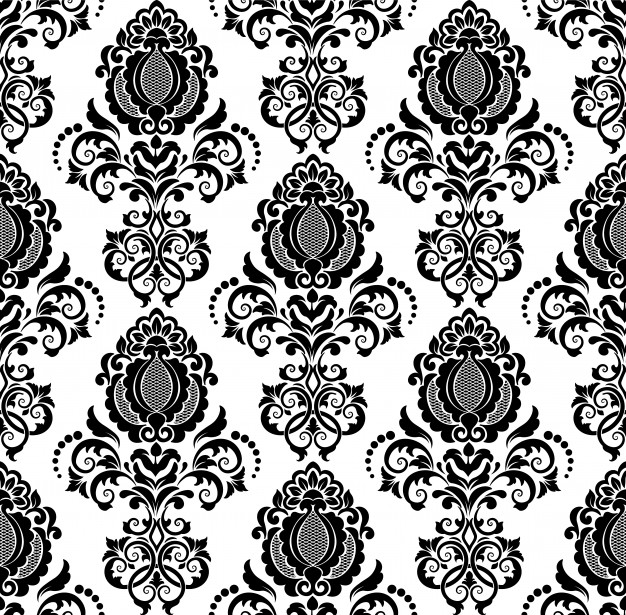 巴洛克风格复古绸缎布纹无缝平铺花纹底纹