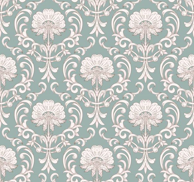 巴洛克风格复古绸缎布纹无缝平铺花纹底纹