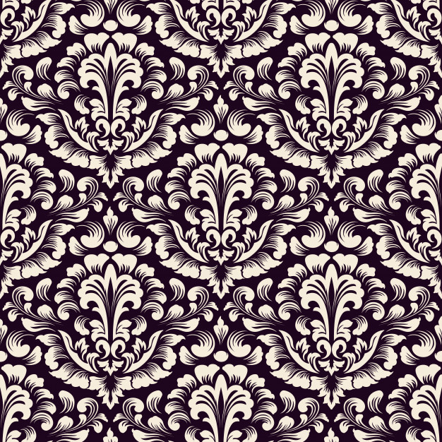 巴洛克风格复古绸缎布纹无缝平铺花纹底纹