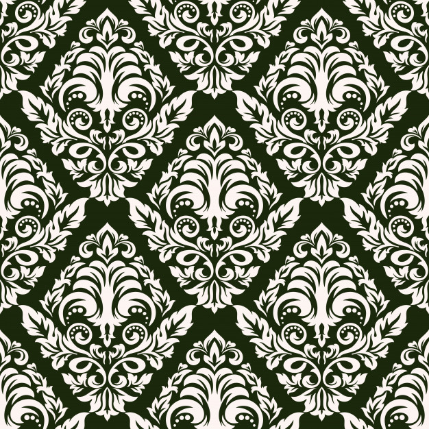 巴洛克风格复古绸缎布纹无缝平铺花纹底纹