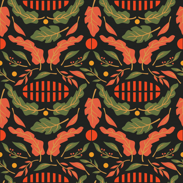 手绘花朵花卉无缝平铺花纹底纹图案