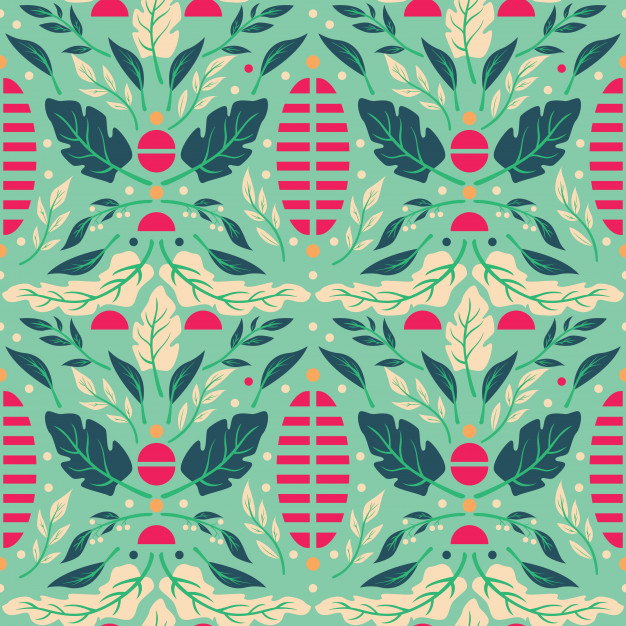 手绘花朵花卉无缝平铺花纹底纹图案