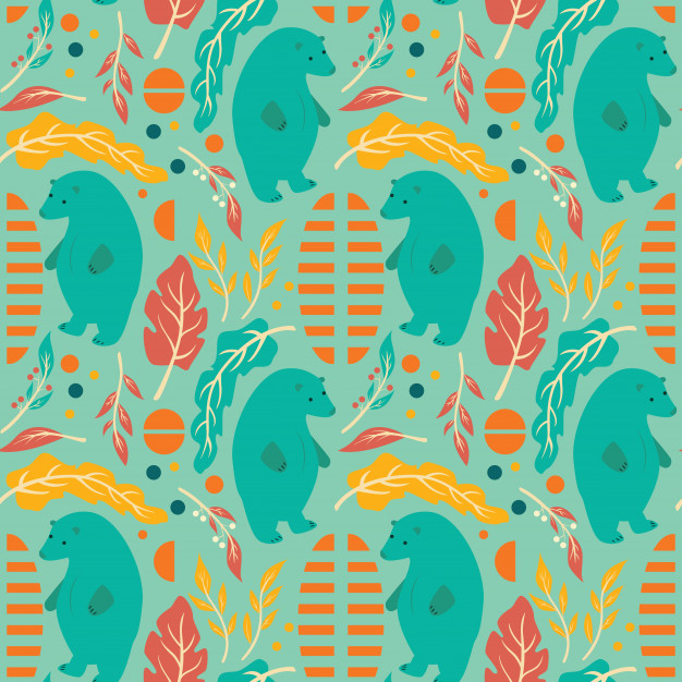 手绘花朵花卉无缝平铺花纹底纹图案