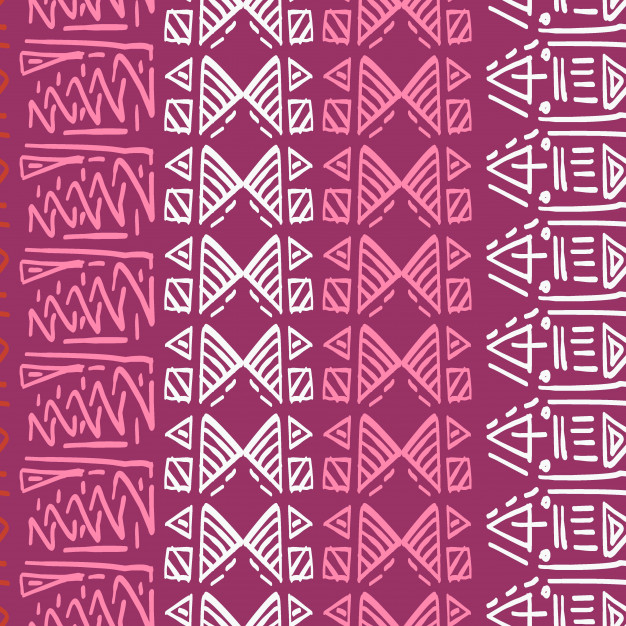 手绘部落民族风无缝模式图案装饰花纹底纹