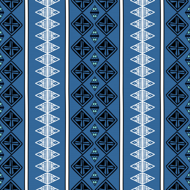 手绘部落民族风无缝模式图案装饰花纹底纹