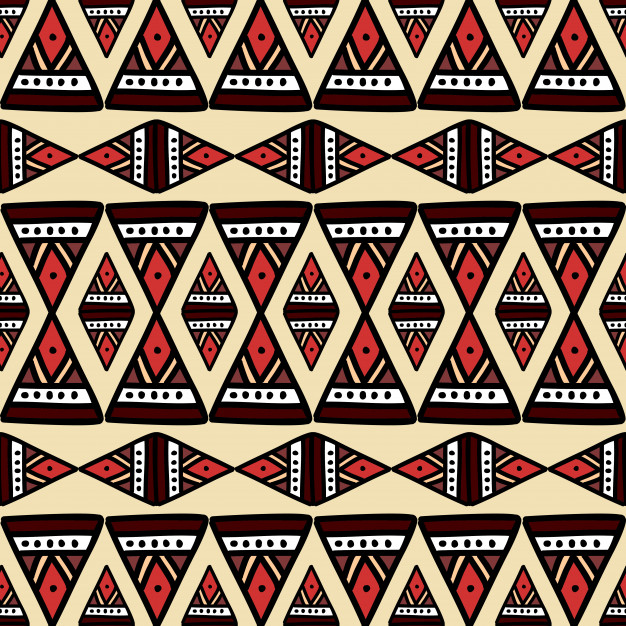 手绘部落民族风无缝模式图案装饰花纹底纹