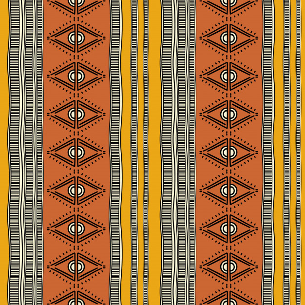 手绘部落民族风无缝模式图案装饰花纹底纹