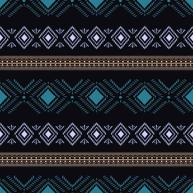 手绘部落民族风无缝模式图案装饰花纹底纹