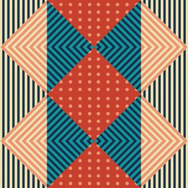 抽象三角形几何多边形孟菲斯风格无缝平铺花纹图案