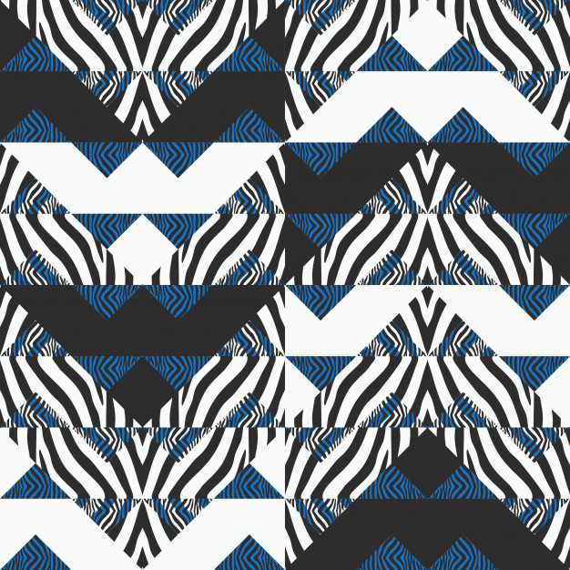 抽象三角形几何多边形孟菲斯风格无缝平铺花纹图案