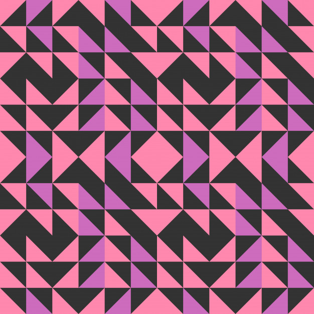 抽象三角形几何多边形孟菲斯风格无缝平铺花纹图案