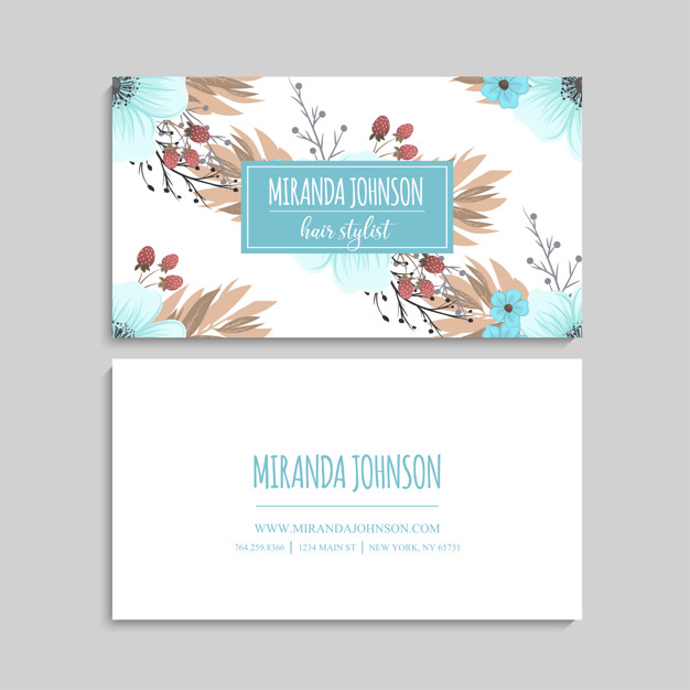 花卉花朵标题装饰框女性行业小清新名片会员卡优惠券模板