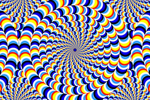 迷幻视错觉扭曲几何线条抽象螺旋背景图案