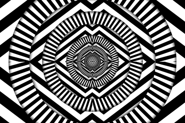 迷幻视错觉扭曲几何线条抽象螺旋背景图案