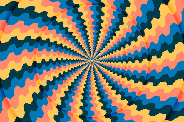 迷幻视错觉扭曲几何线条抽象螺旋背景图案