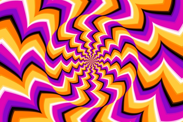 迷幻视错觉扭曲几何线条抽象螺旋背景图案