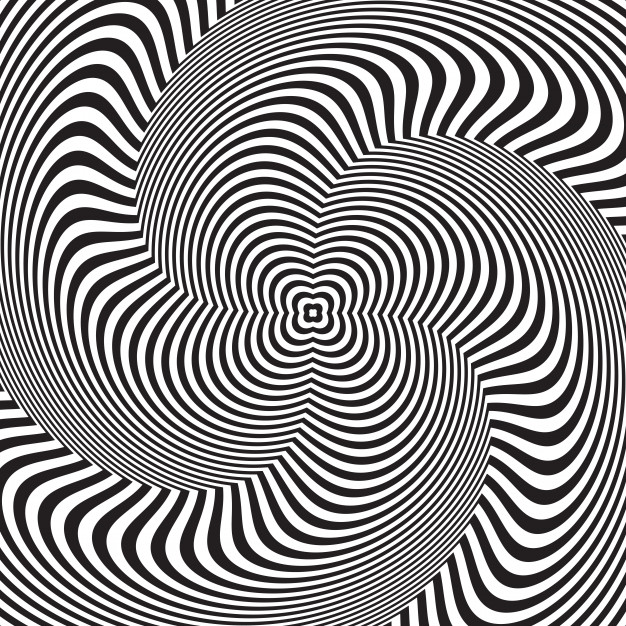 迷幻视错觉扭曲几何线条抽象螺旋背景图案