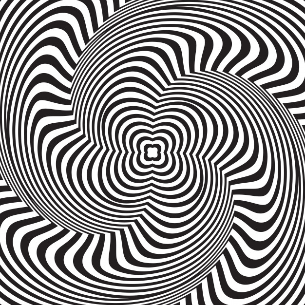 迷幻视错觉扭曲几何线条抽象螺旋背景图案