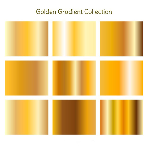 金色金属质感渐变配色纹理肌理合集