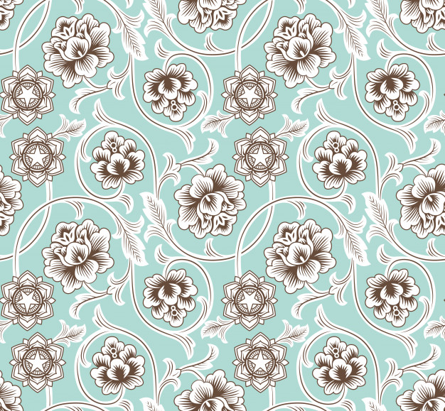 中国风传统牡丹背景无缝平铺花纹图案