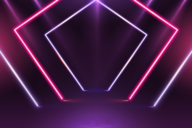 抽象多彩霓虹灯隧道光晕背景