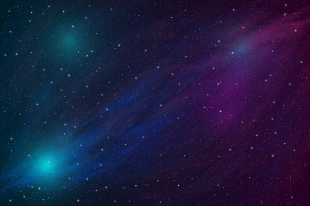 夜晚星空风景场景渐变插画背景