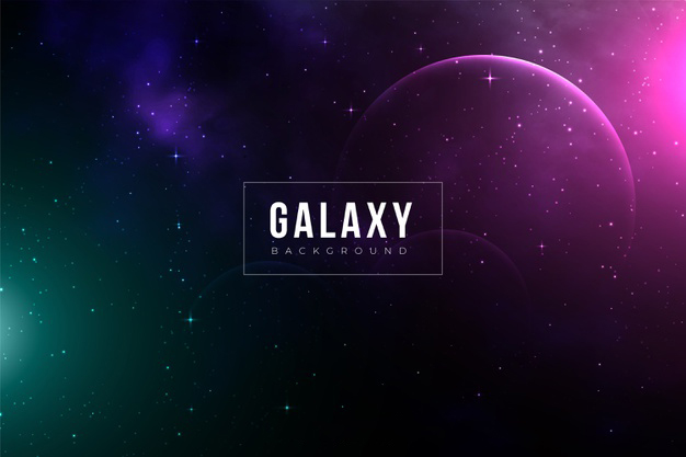 夜晚银河星空风景场景渐变插画背景