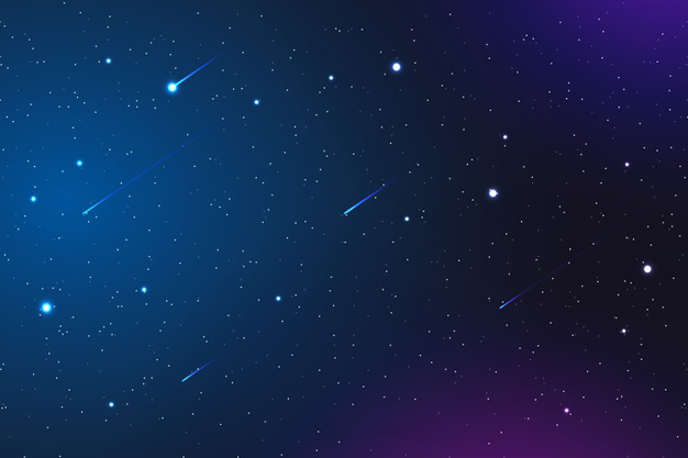 夜晚星空风景场景渐变插画背景